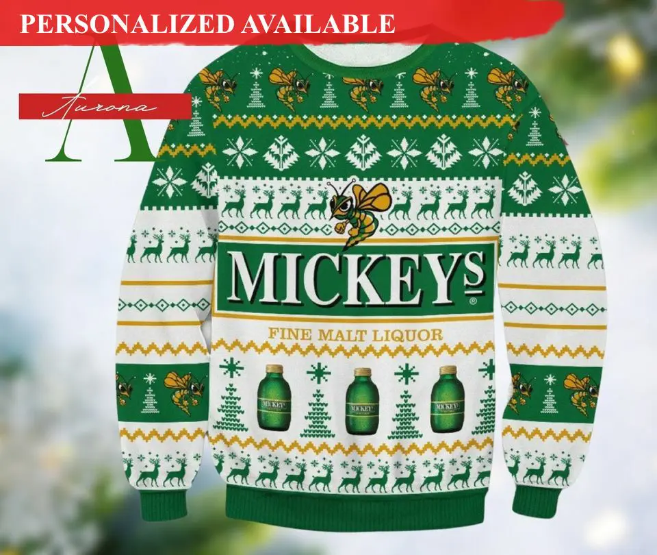 mickeys fine malt liquor christmas sweater gift xmas sweater christmas sweater 3496