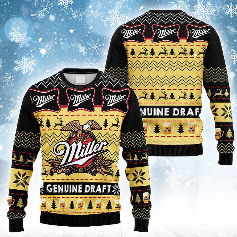 miller genuine draft christmas ugly sweater flexiquor com 1