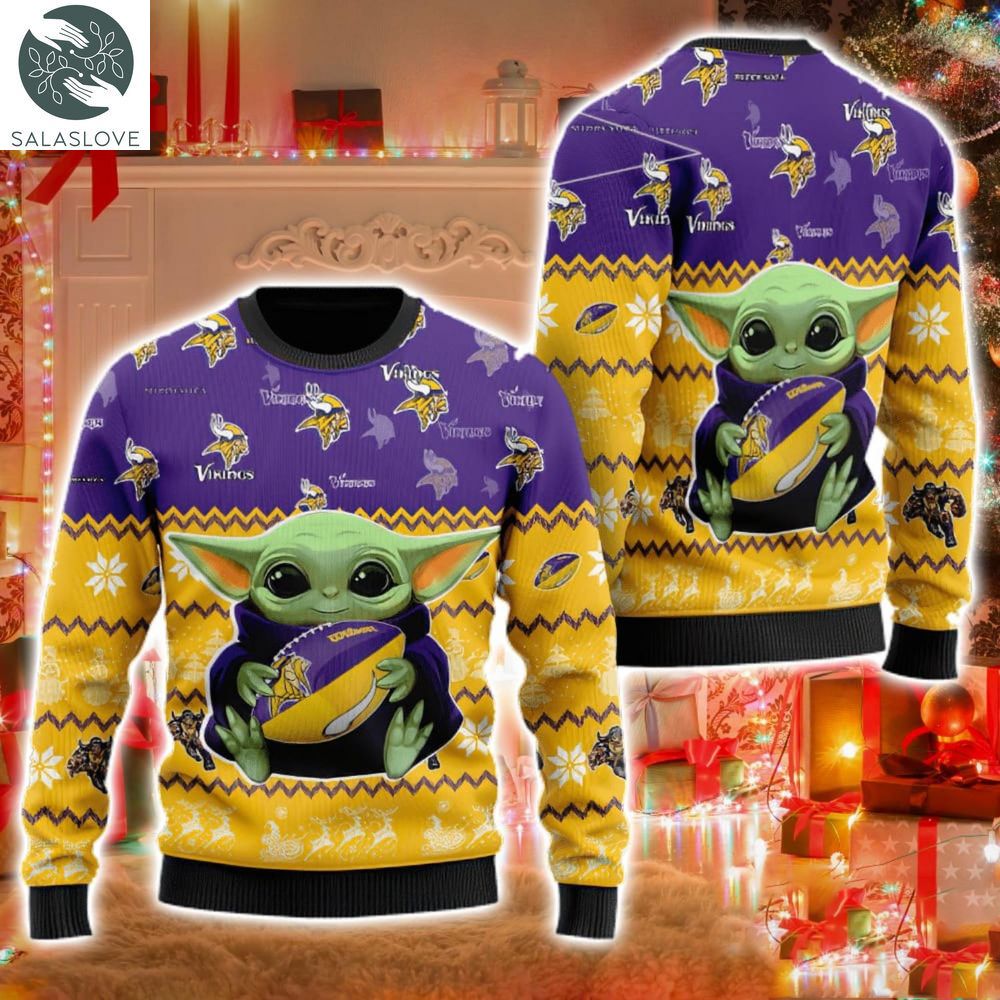 minnesota vikings baby yoda lover american football ugly christmas sweater ht131020 1 iyjeza