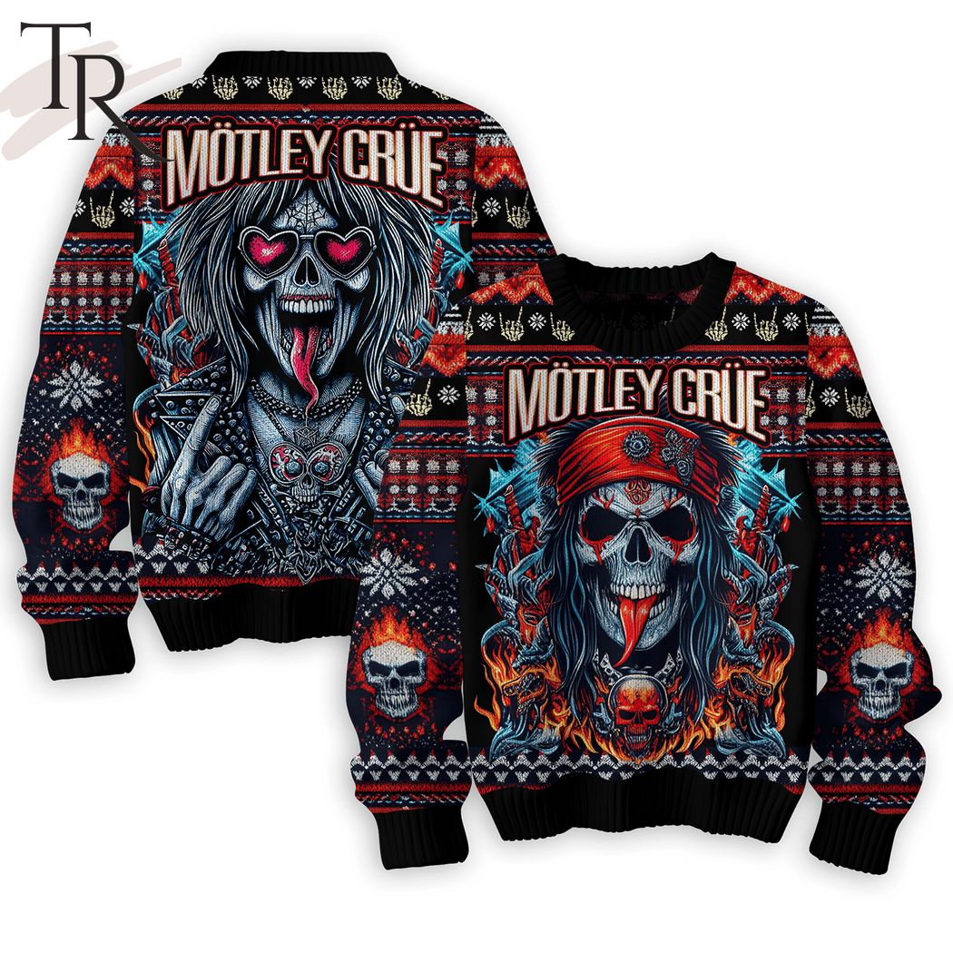 motley crue skull art design ugly sweater 1 RehK9