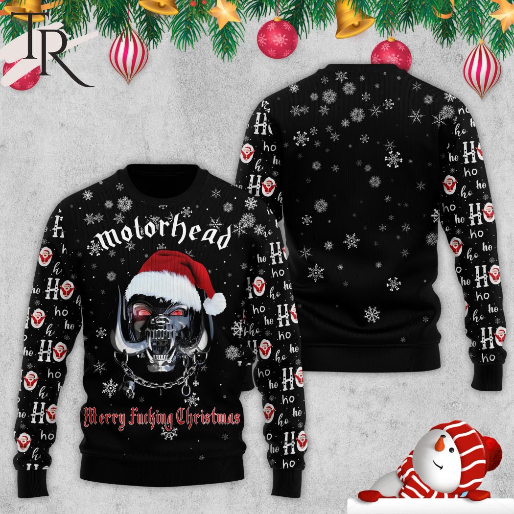 motorhead merry fucking christmas ho ho ho ugly sweater 1 jvfw5