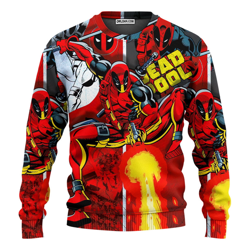 my favorite comic movie deadpool sweater ugly christmas sweaters owl ohh 8rigq