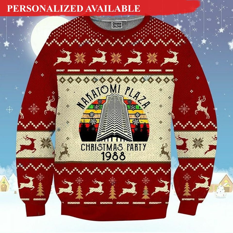 nakatomi plaza christmas party 1988 3d sweater 7516