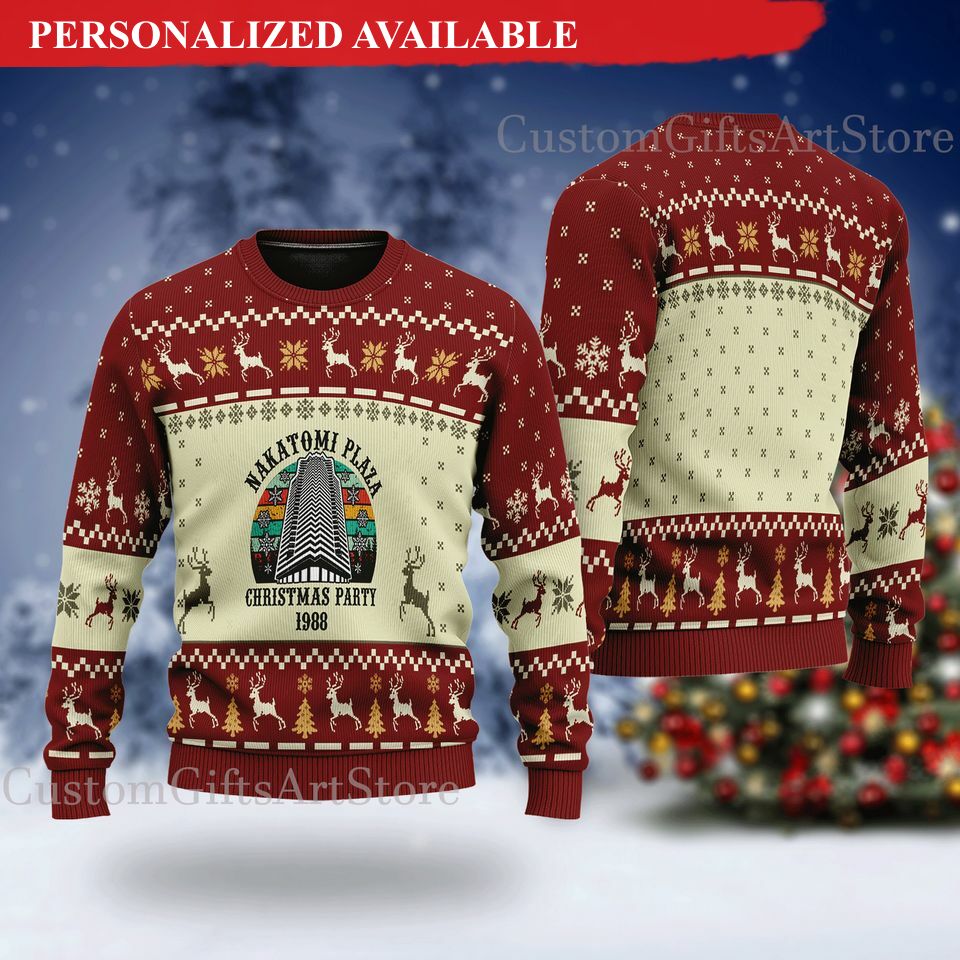 nakatomi plaza christmas party 1988 ugly christmas sweater 7545