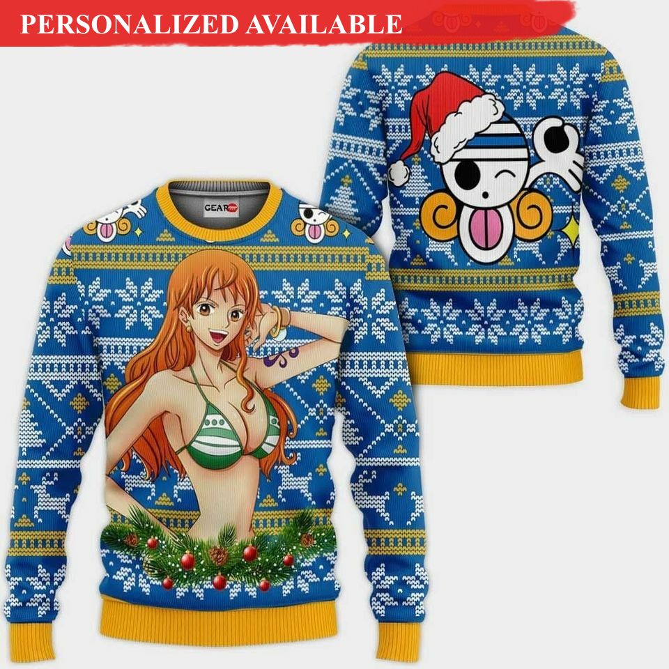 nami one piece ugly christmas sweater 8199