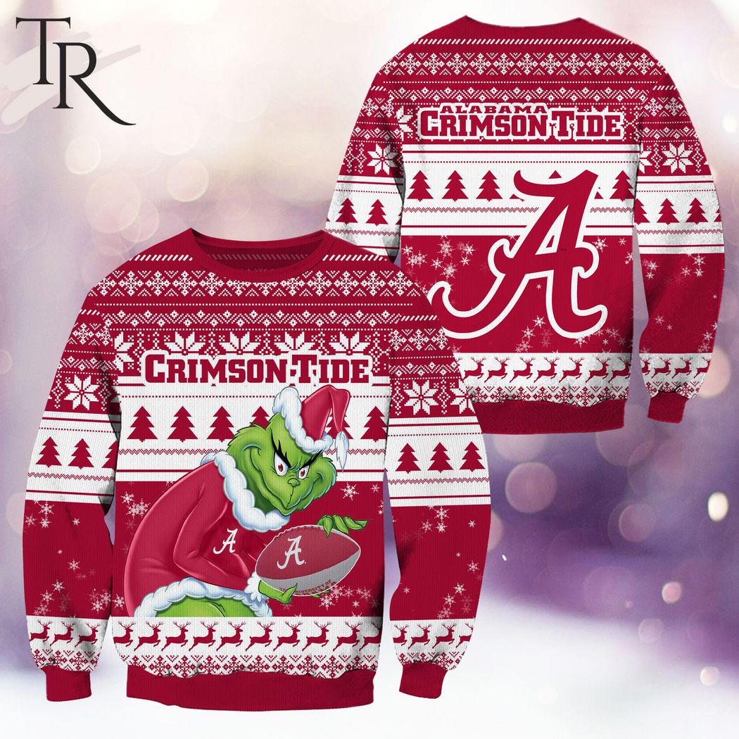 ncaa alabama crimson tide grinch christmas ugly sweater 1 FgBxR