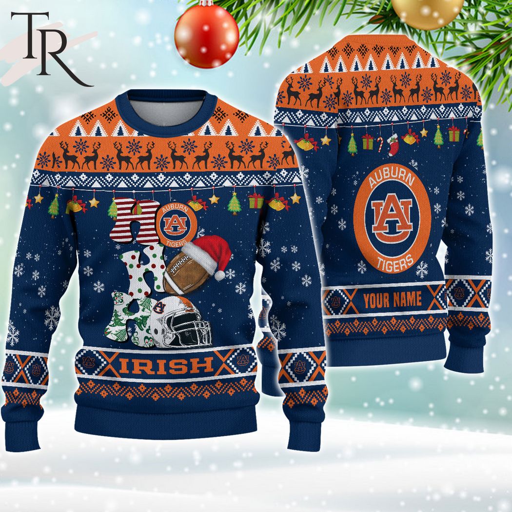 ncaa auburn tigers ho ho ho ugly christmas sweater 1 1YxF9