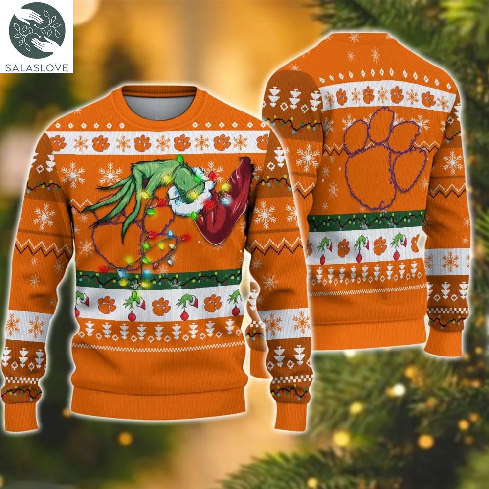 ncaa clemson tigers grinch christmas ugly sweater ht041105 1 ryasrn