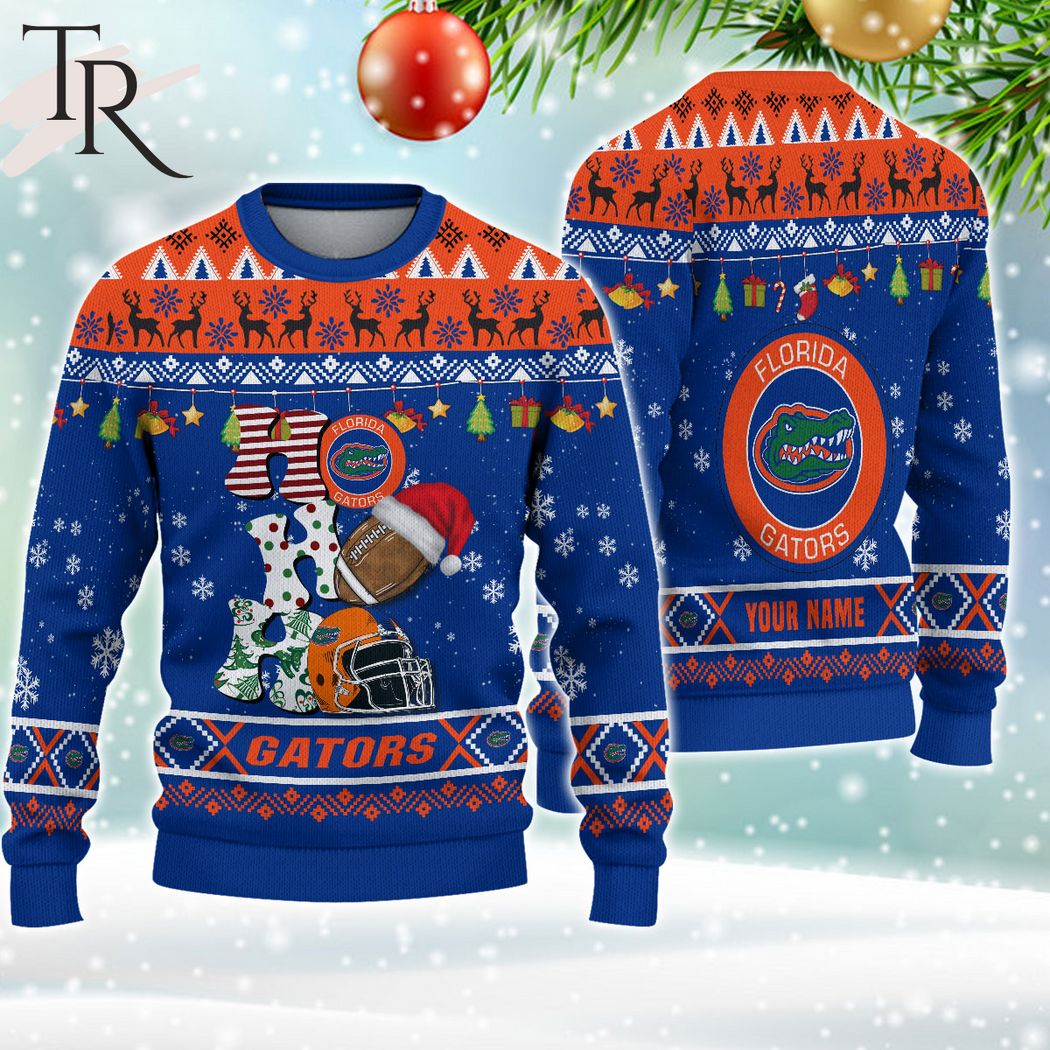 ncaa florida gators ho ho ho ugly christmas sweater 1 VZJxa