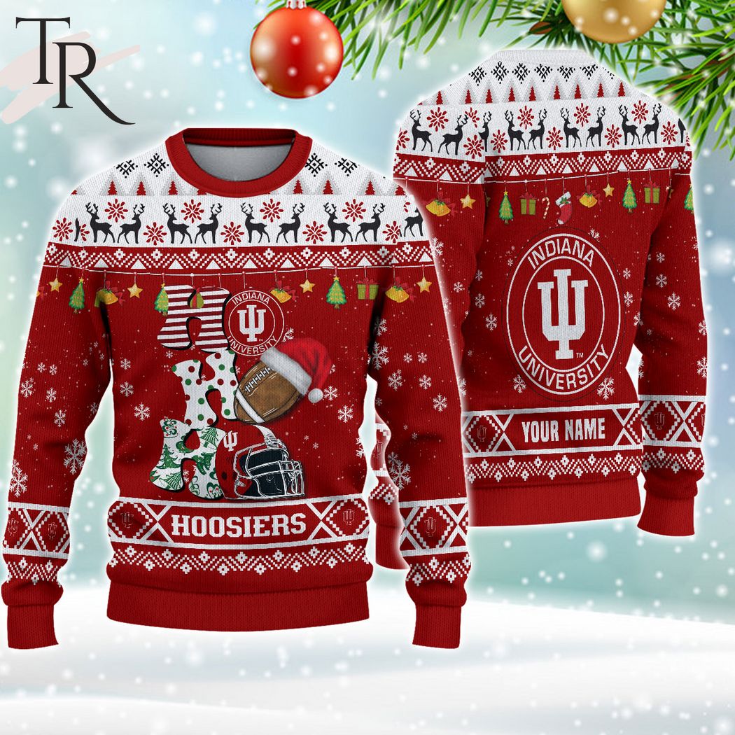 ncaa indiana hoosiers ho ho ho ugly christmas sweater 1 I5v1r