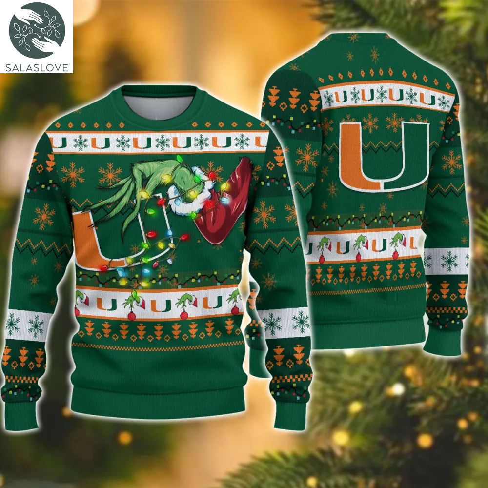 ncaa miami hurricanes grinch christmas ugly sweater ht041114 1 cm3dc2