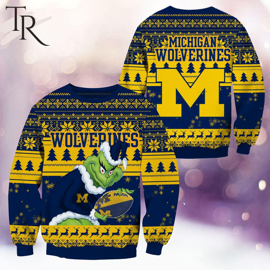 ncaa michigan wolverines grinch christmas ugly sweater 1 7JKIL