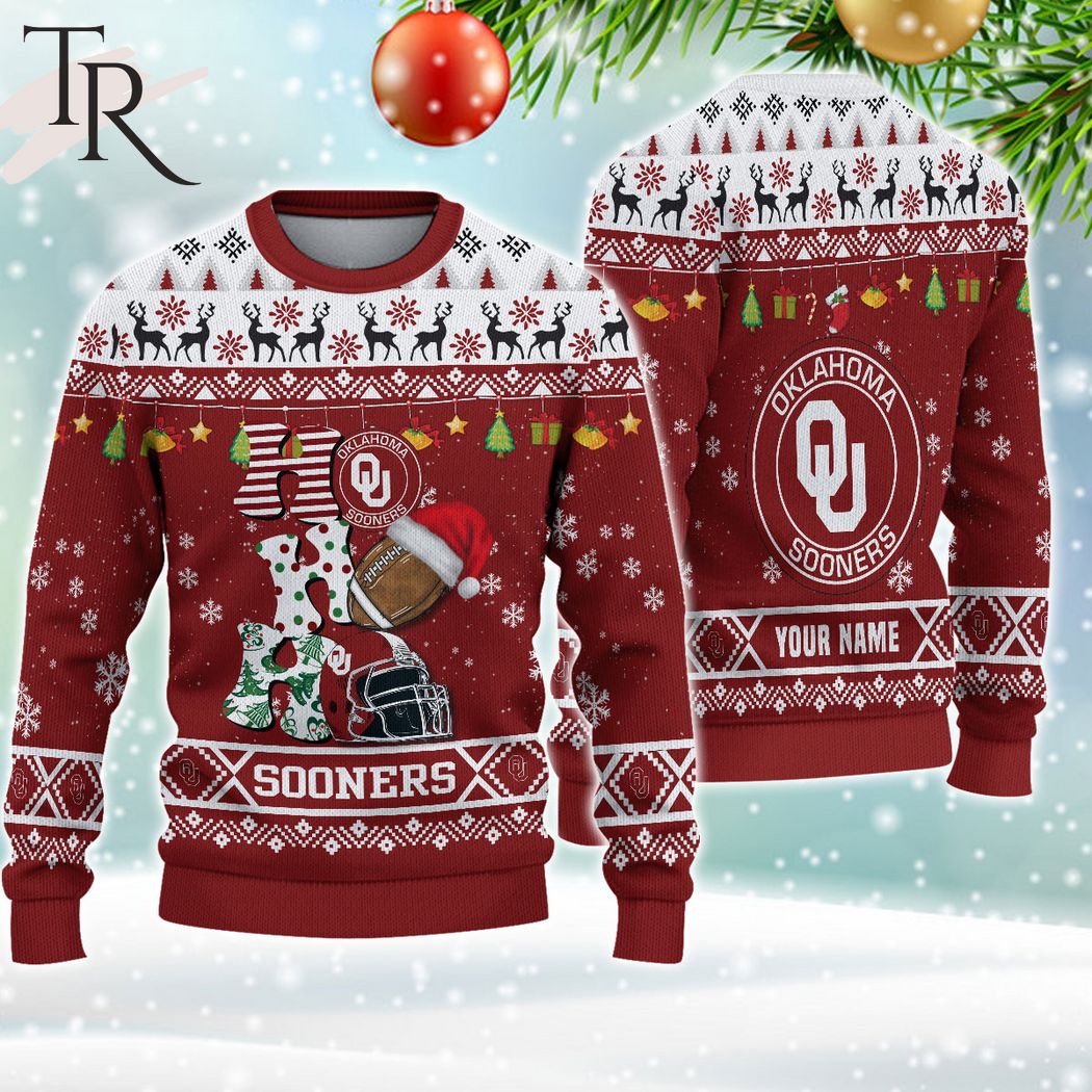 ncaa oklahoma sooners ho ho ho ugly christmas sweater 1 PGjkl