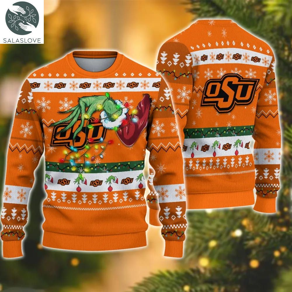 ncaa oklahoma state cowboys grinch christmas ugly sweater ht041124 1 ayzz8q