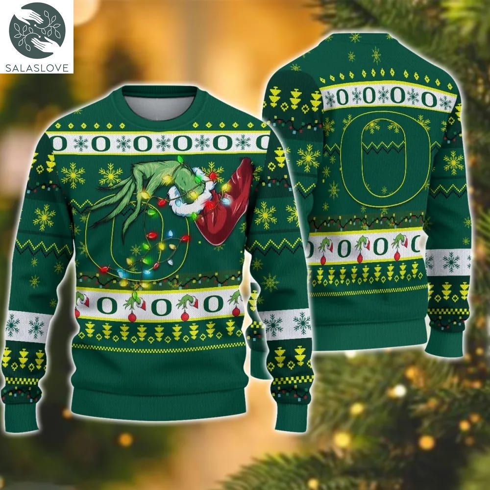 ncaa oregon ducks grinch christmas ugly sweater ht041126 1 iuqqz3