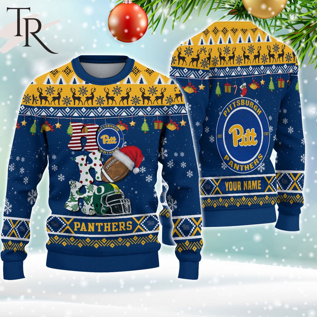 ncaa pittsburgh panthers ho ho ho ugly christmas sweater 1 sdpZ3