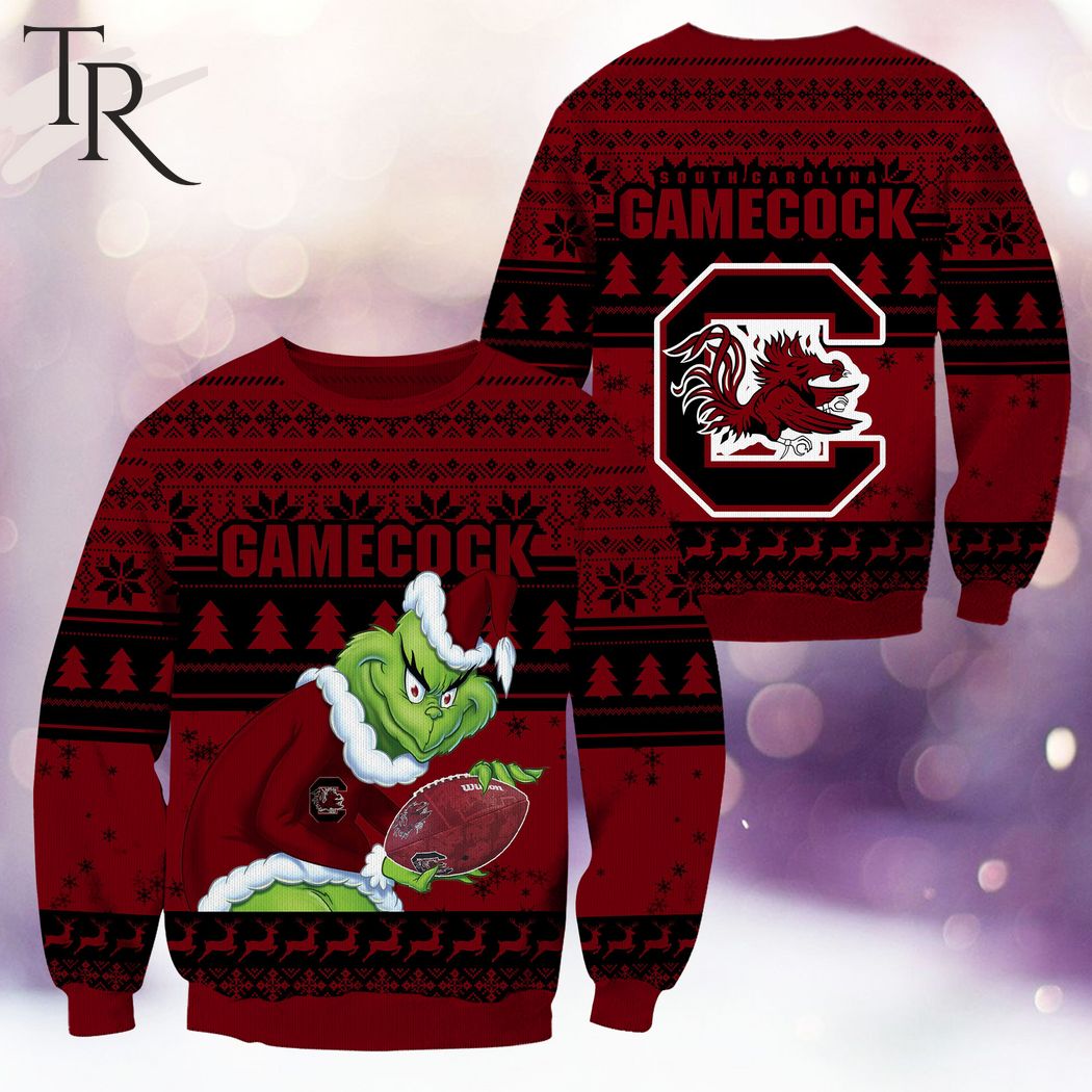 ncaa south carolina gamecocks grinch christmas ugly sweater 1 0N0BV