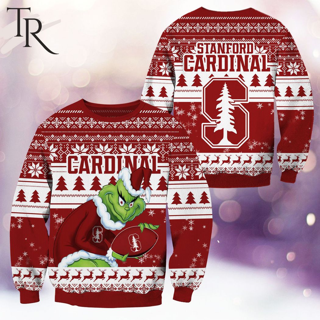 ncaa stanford cardinal grinch christmas ugly sweater 1 XVPpU