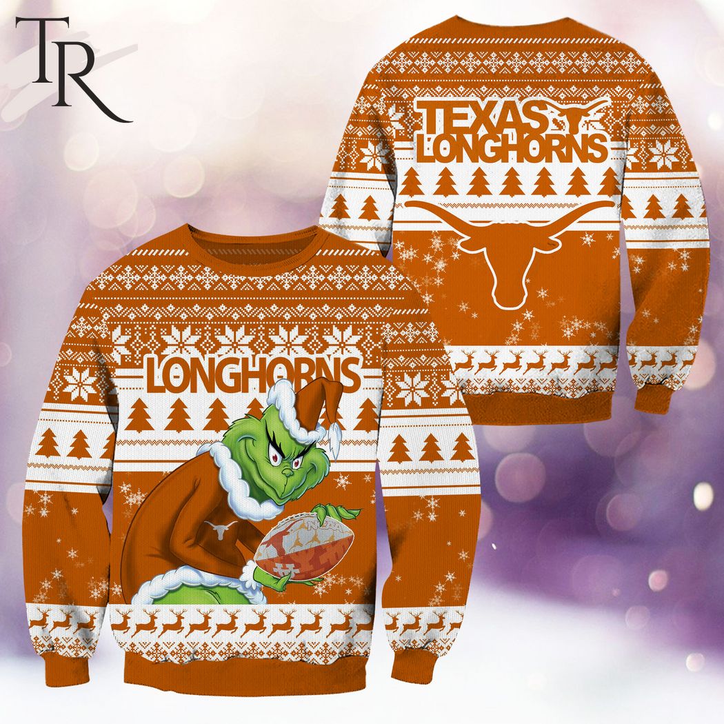 ncaa texas longhorns grinch christmas ugly sweater 1 dQWcP