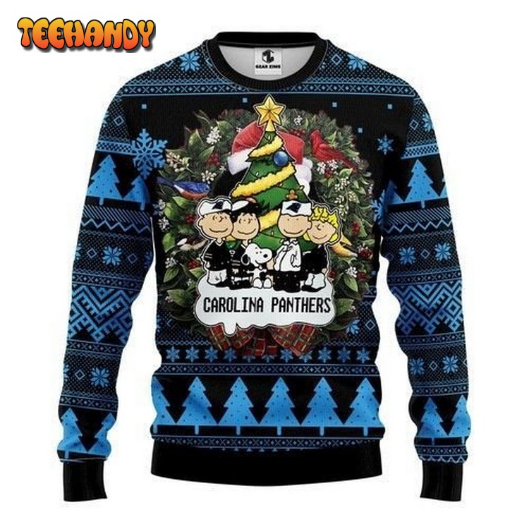 nfl carolina panthers ugly christmas sweater all over print sweatshirt ibonv