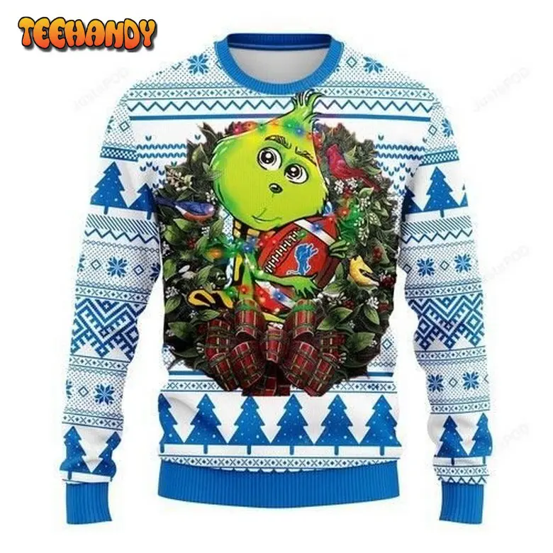 nfl detroit lions grinch hug ugly christmas sweater rfnb5