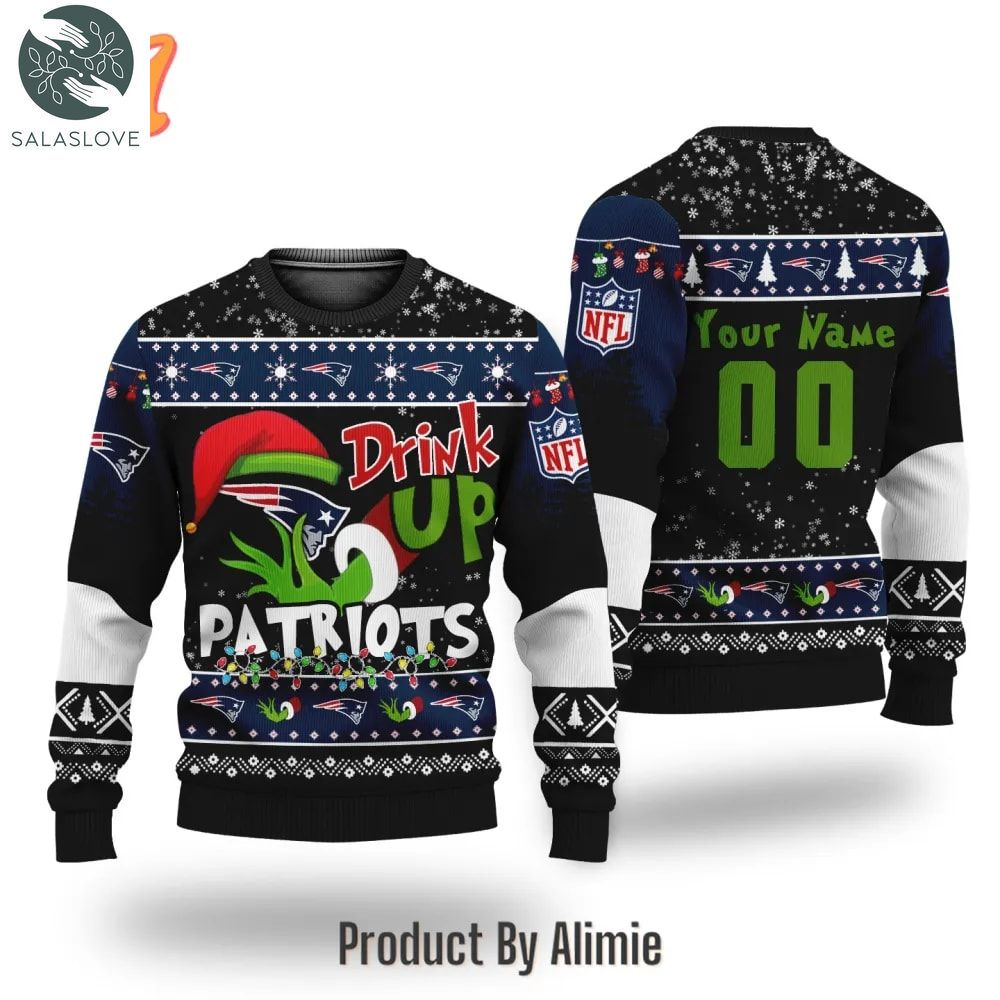 nfl grinch drink up new england patriots custom ugly christmas sweater ht021119 1 w5lehx