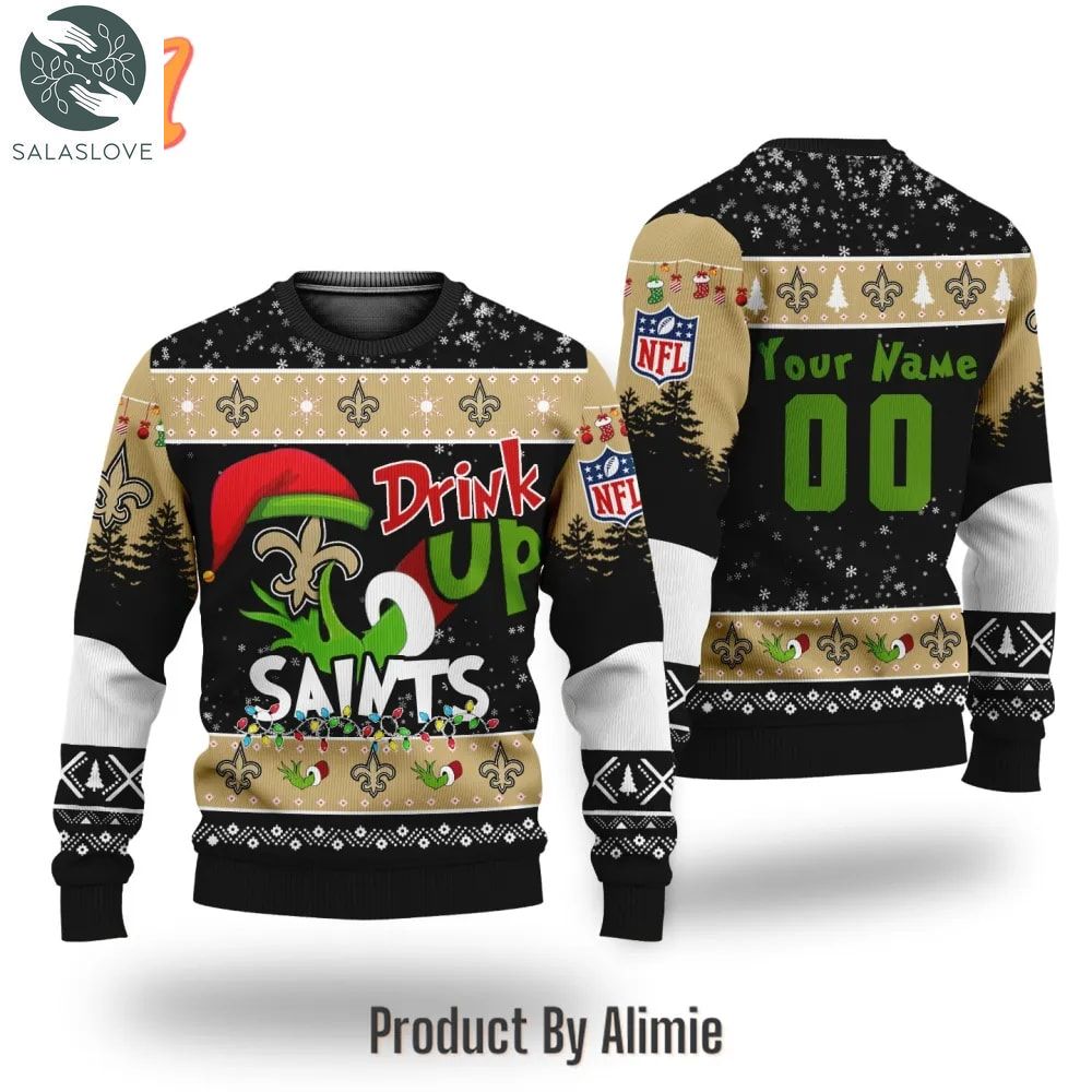 nfl grinch drink up new orleans saints custom ugly christmas sweater ht021120 1 lavapk