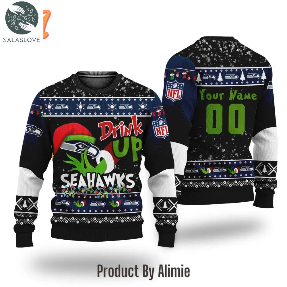 nfl grinch drink up seattle seahawks custom ugly christmas sweater ht021123 1 uqmnps
