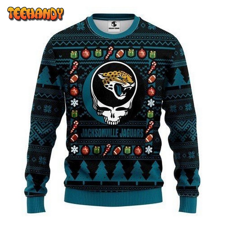 nfl jacksonville jaguars grateful dead ugly christmas sweater 5nxba