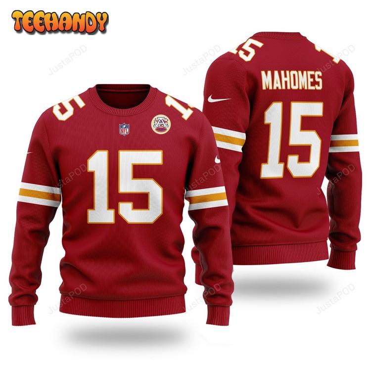 nfl kansas city chiefs patrick mahomes ugly christmas sweater giw9c