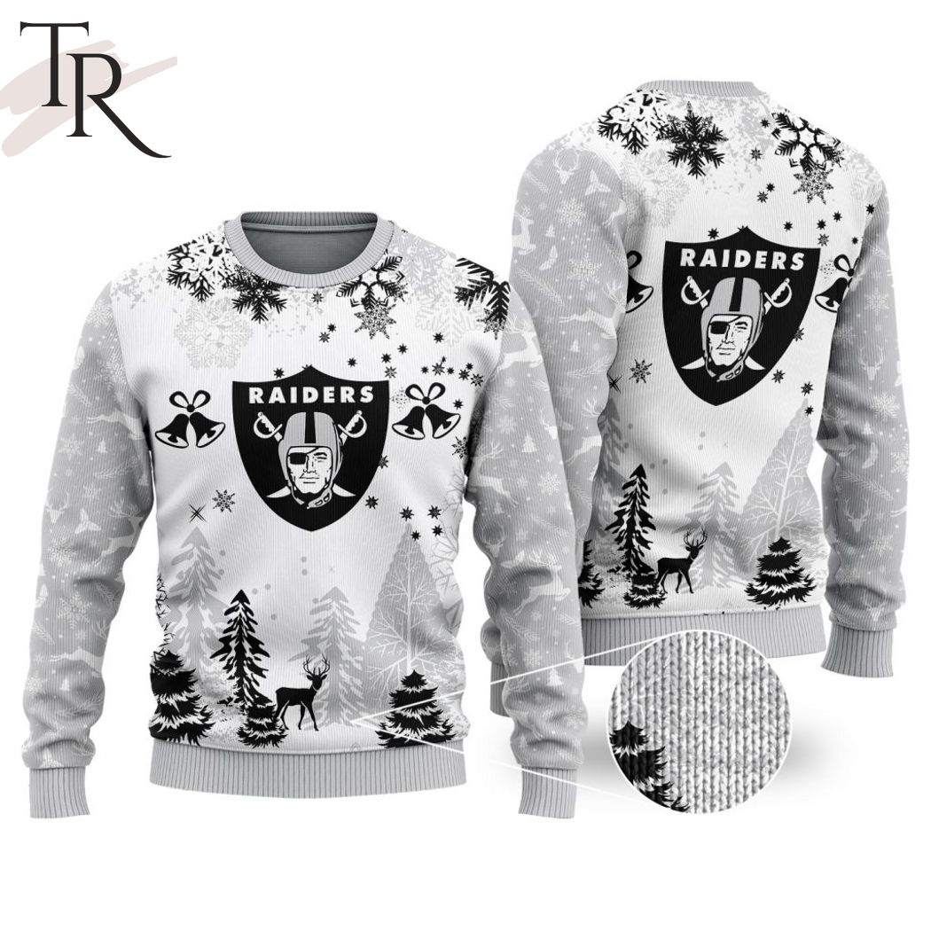 nfl las vegas raiders special christmas ugly sweater design 1 TxQKd