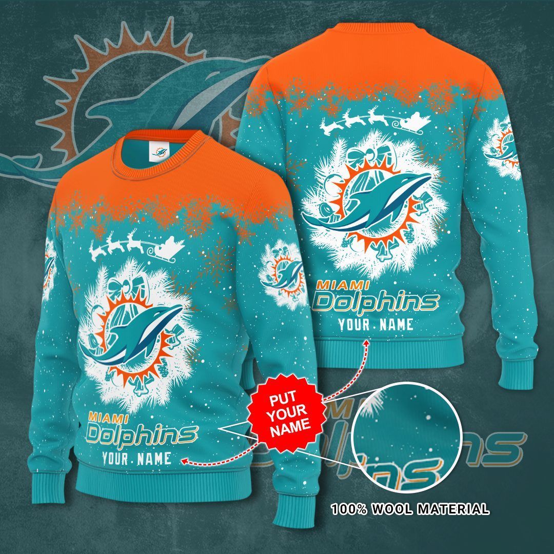 nfl miami dolphins sweater snow christmas46818