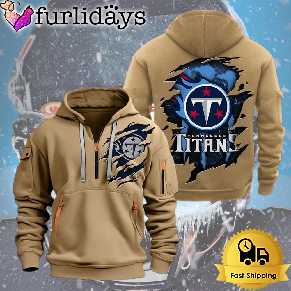 nfl tennessee titan logo team quarter zip hoodie3417