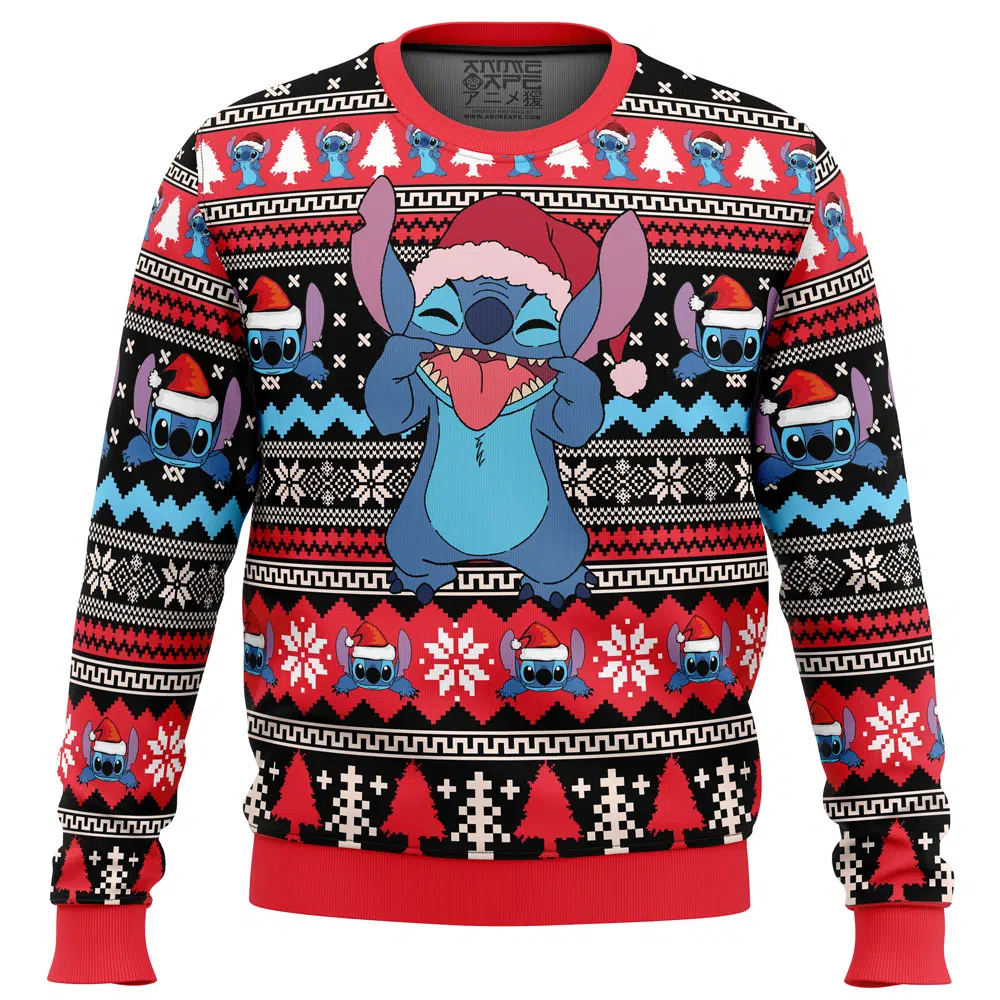 stitch Ugly Christmas Sweater front mockup