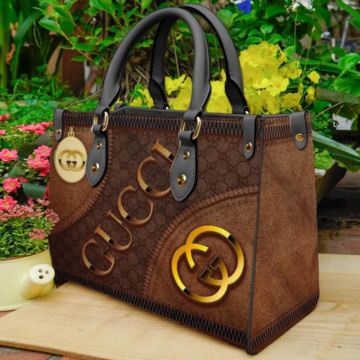 gucci golden logo brown luxury brand women small handbag for beauty 20231203103819718