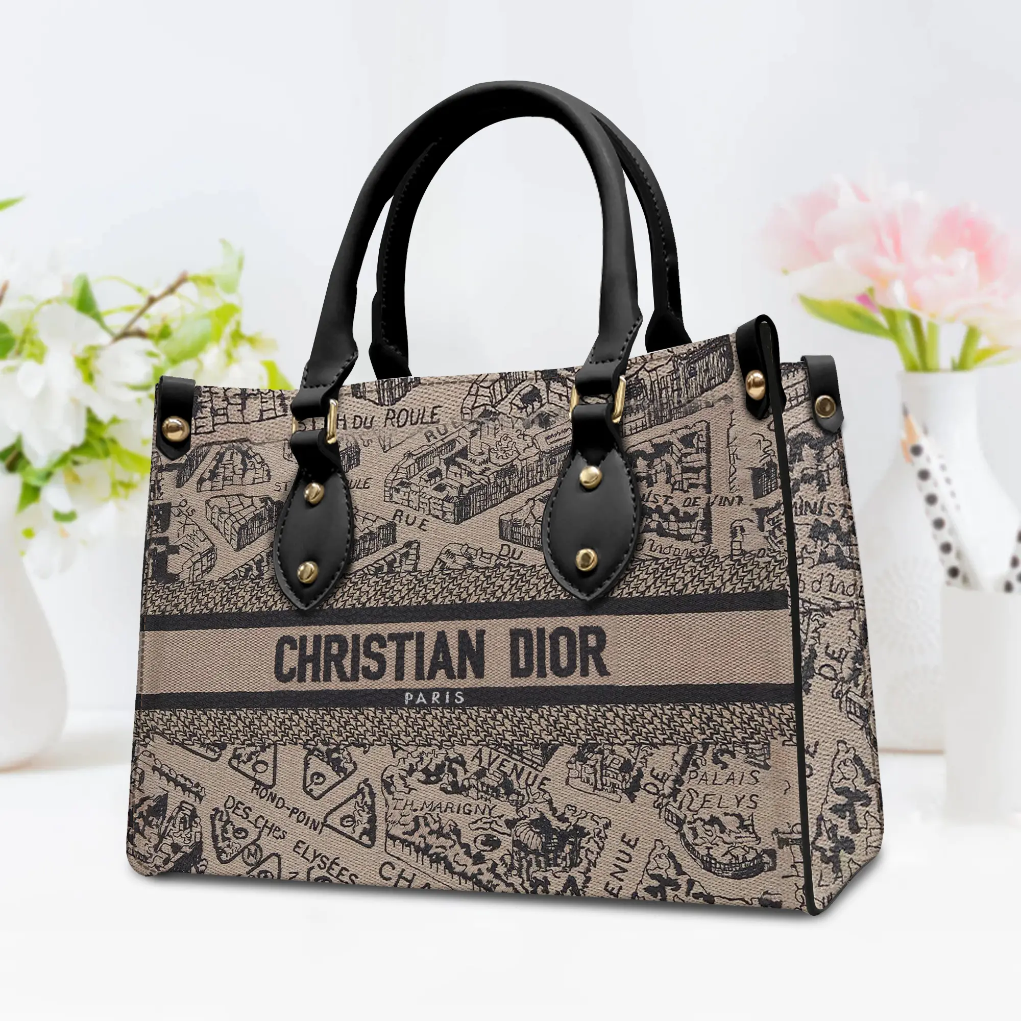 limited edition christian dior pattern leather handbag luxury tt4283 bag bag