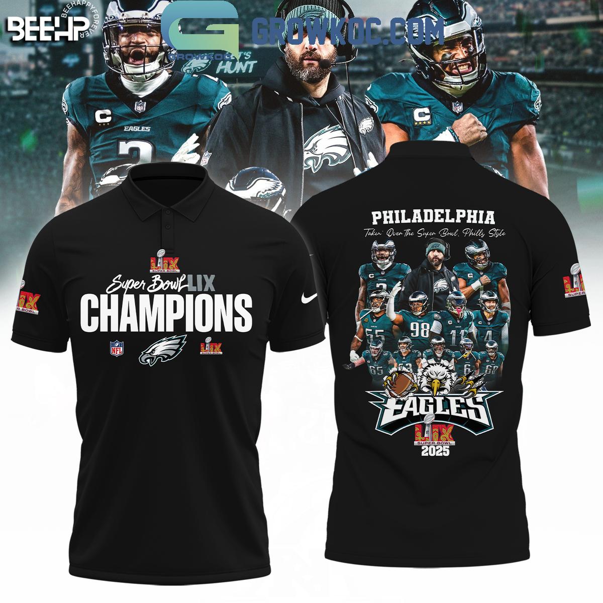 Philadelphia Eagles Super Bowl LIX Champions Best Team Polo Shirt 2 5wmW7