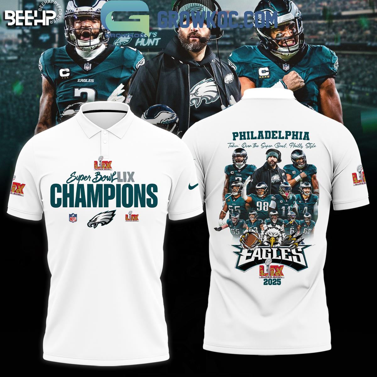 Philadelphia Eagles Super Bowl LIX Champions Best Team Polo Shirt 3 JEhiT