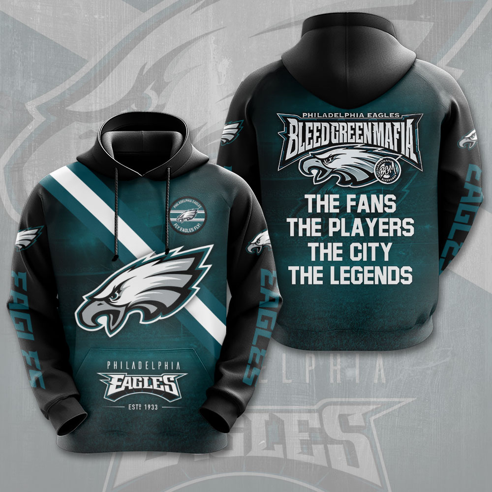Philadelphia Eagles 3D Apparel VANDH4229 Hanh Hoodie