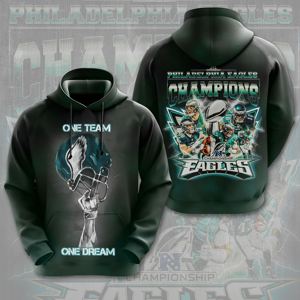 Philadelphia Eagles 3D Apparel VANDH4230 Hanh Hoodie