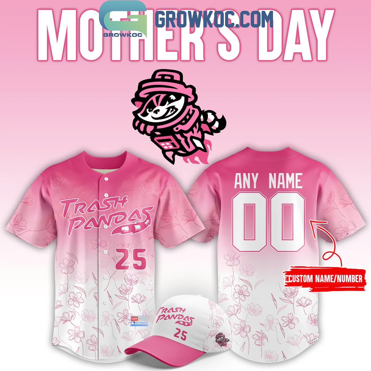 Rocket City Trash Pandas Mothers Day Personalized Baseball Jersey 1 3XpUd