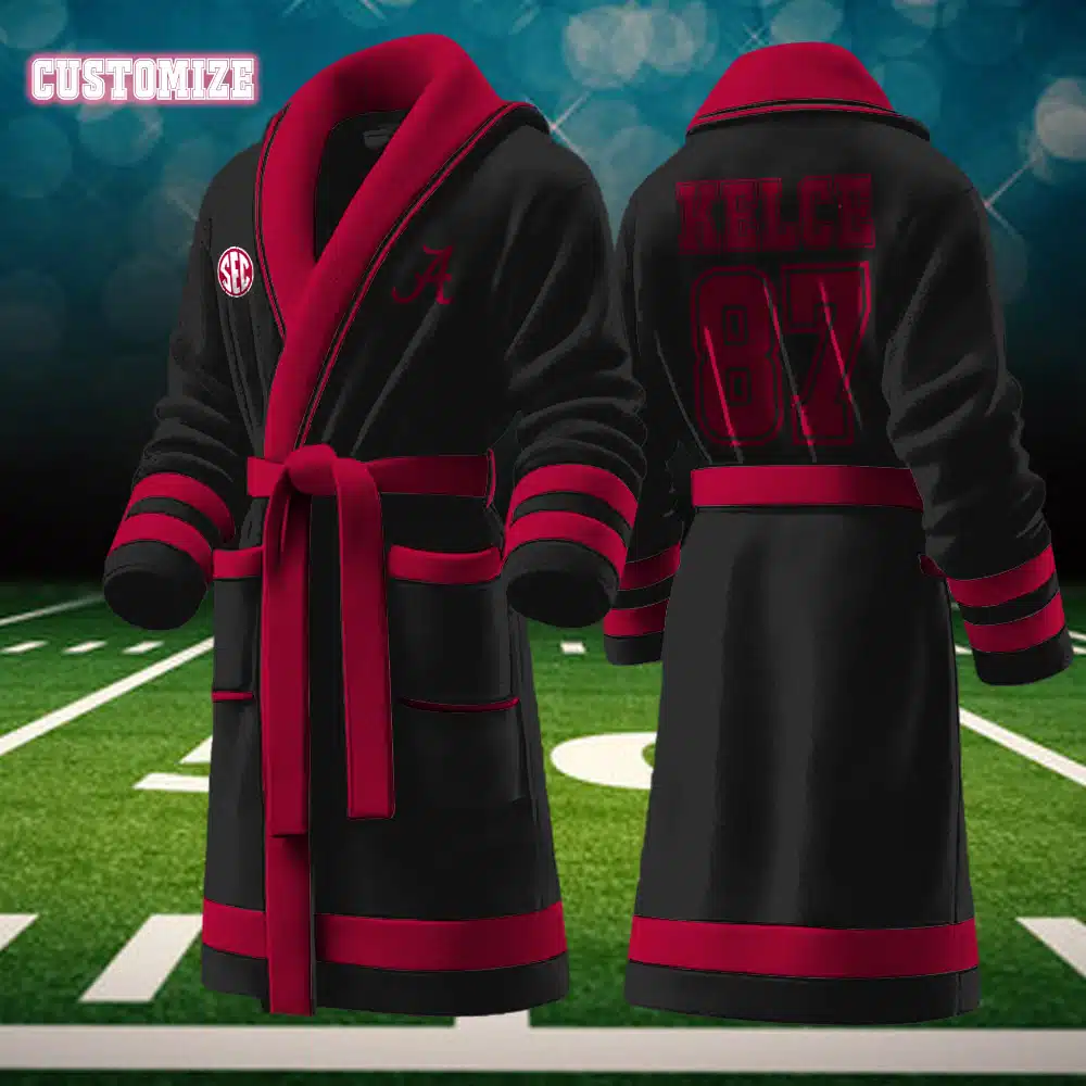 alabama crimson tide ncaa personalized fleece bathrobe 8ienc
