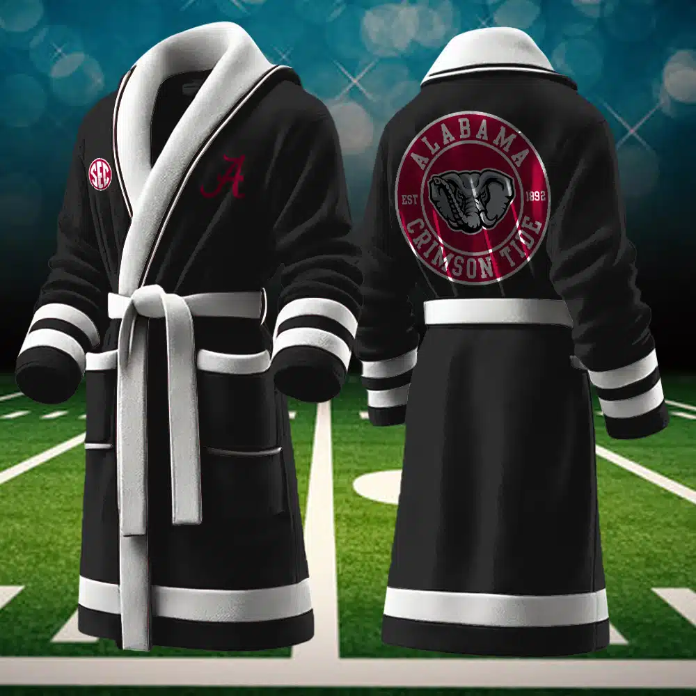 alabama crimson tide ncaa personalized fleece bathrobe dehgi