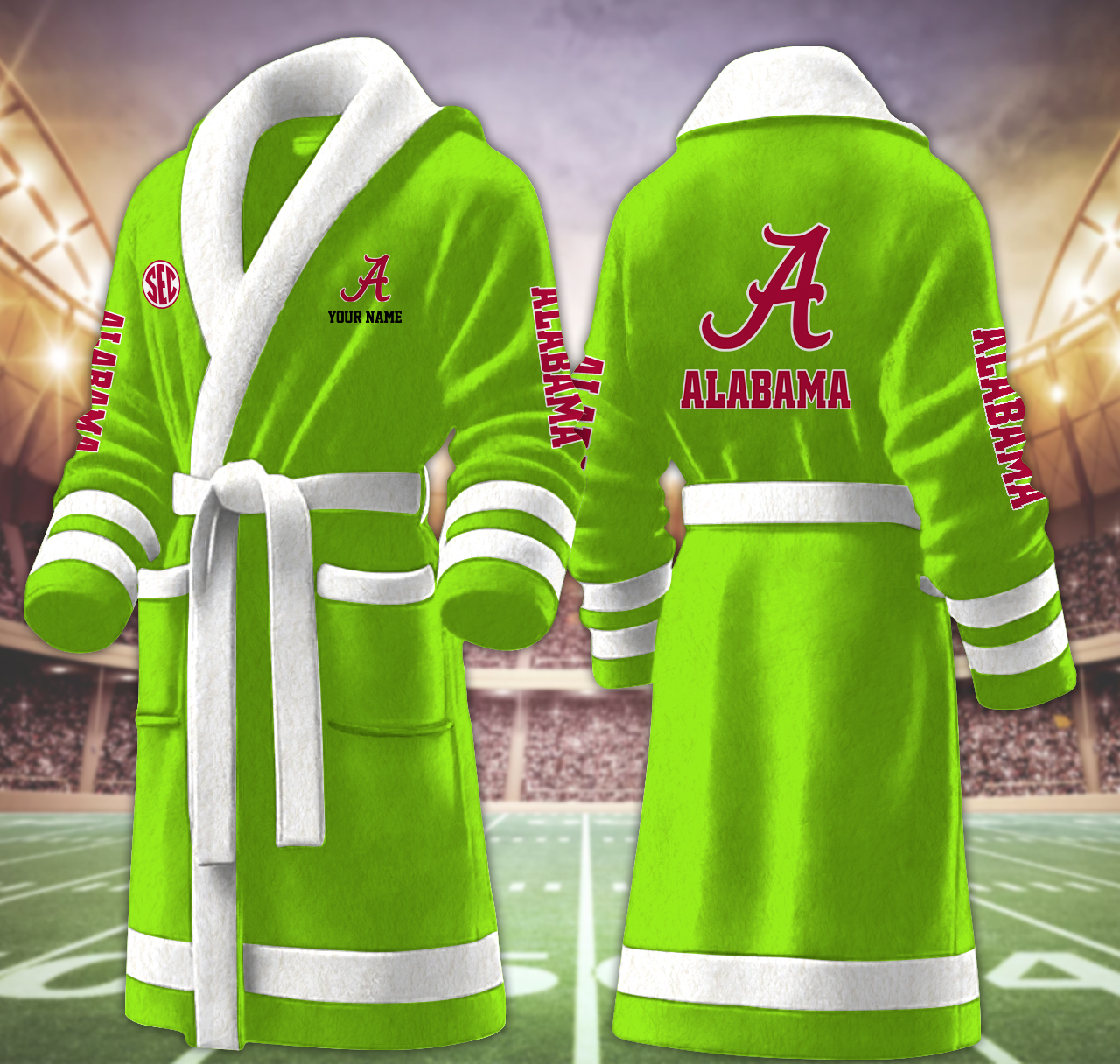alabama crimson tide ncaa personalized fleece bathrobe g2e0z