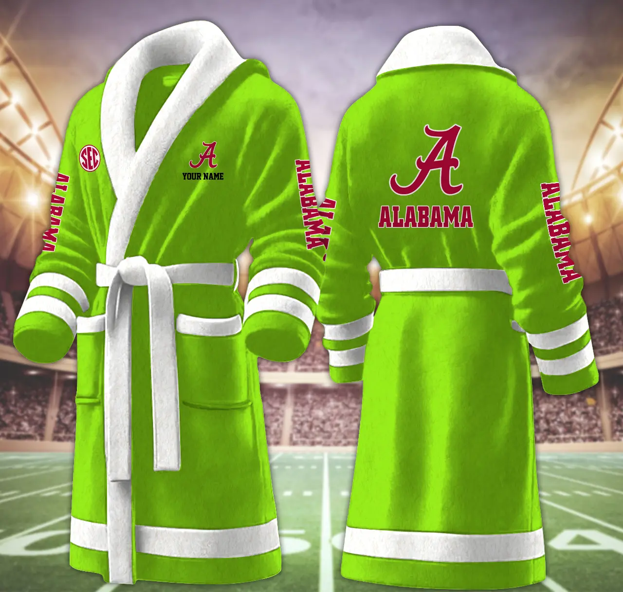 alabama crimson tide ncaa personalized fleece bathrobe g2e0z