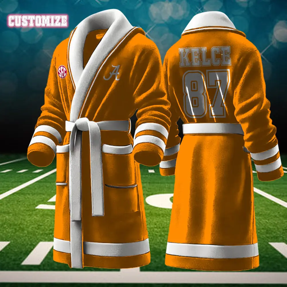 alabama crimson tide ncaa personalized fleece bathrobe k5gv2