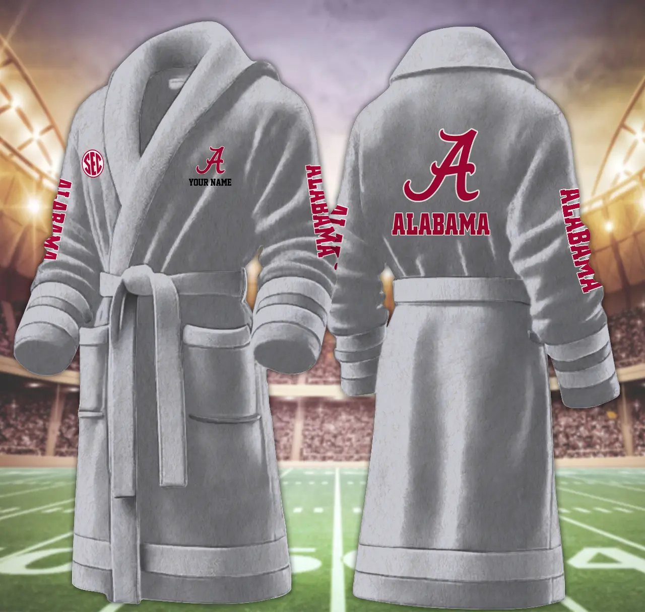 alabama crimson tide ncaa personalized fleece bathrobe kdgiy