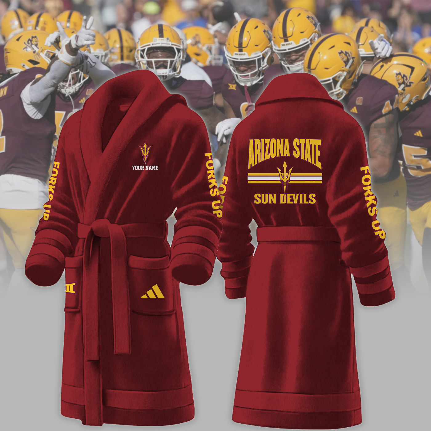 arizona cardinals nfl personalized fleece bathrobe 2glo7