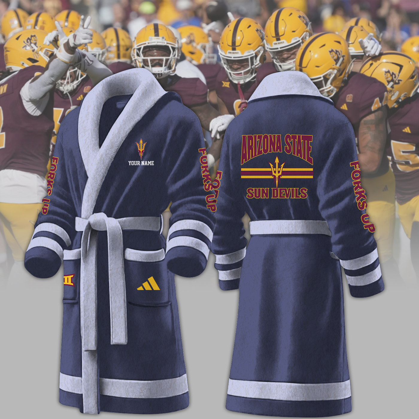arizona cardinals nfl personalized fleece bathrobe hntbk