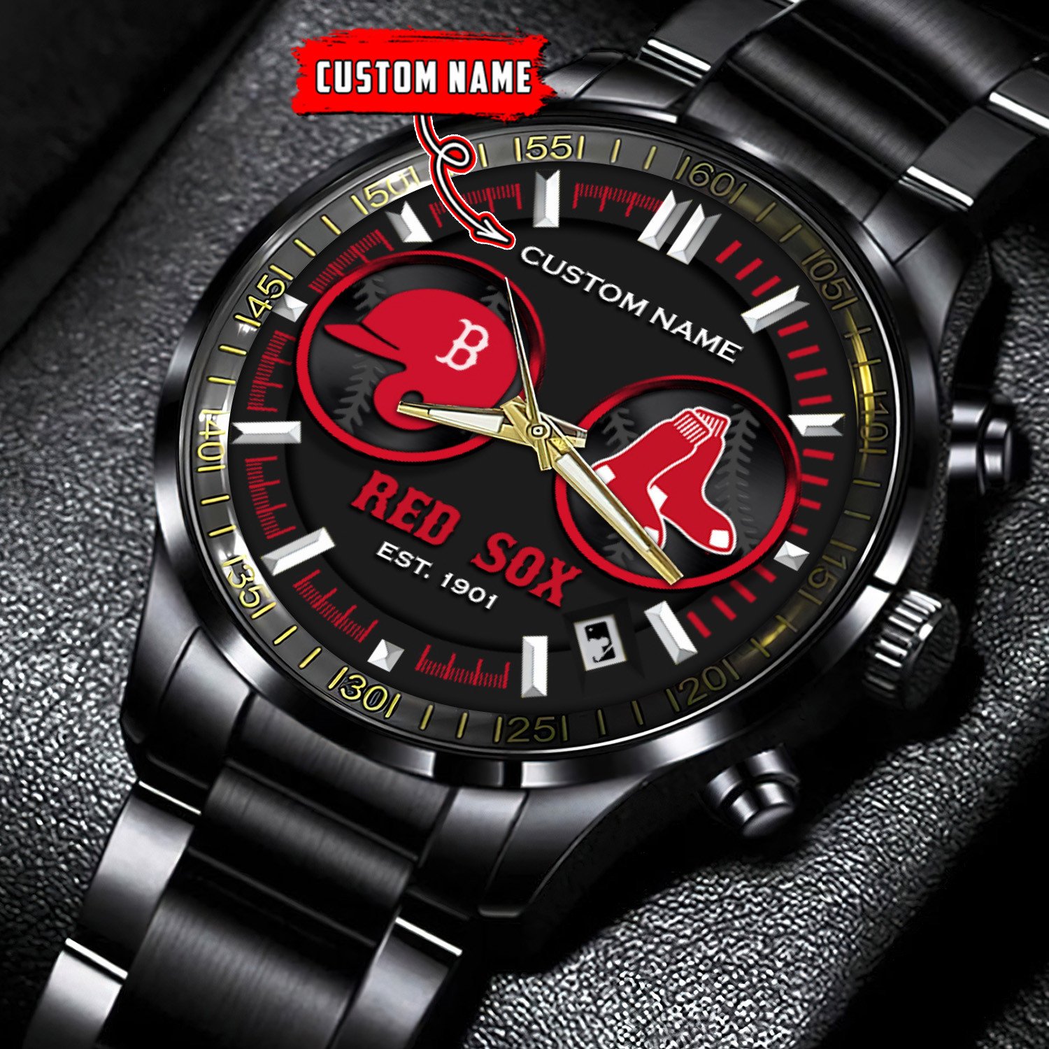 arizona diamondbacks mlb personalized black stainless steel watch gifts for fans vmqwa